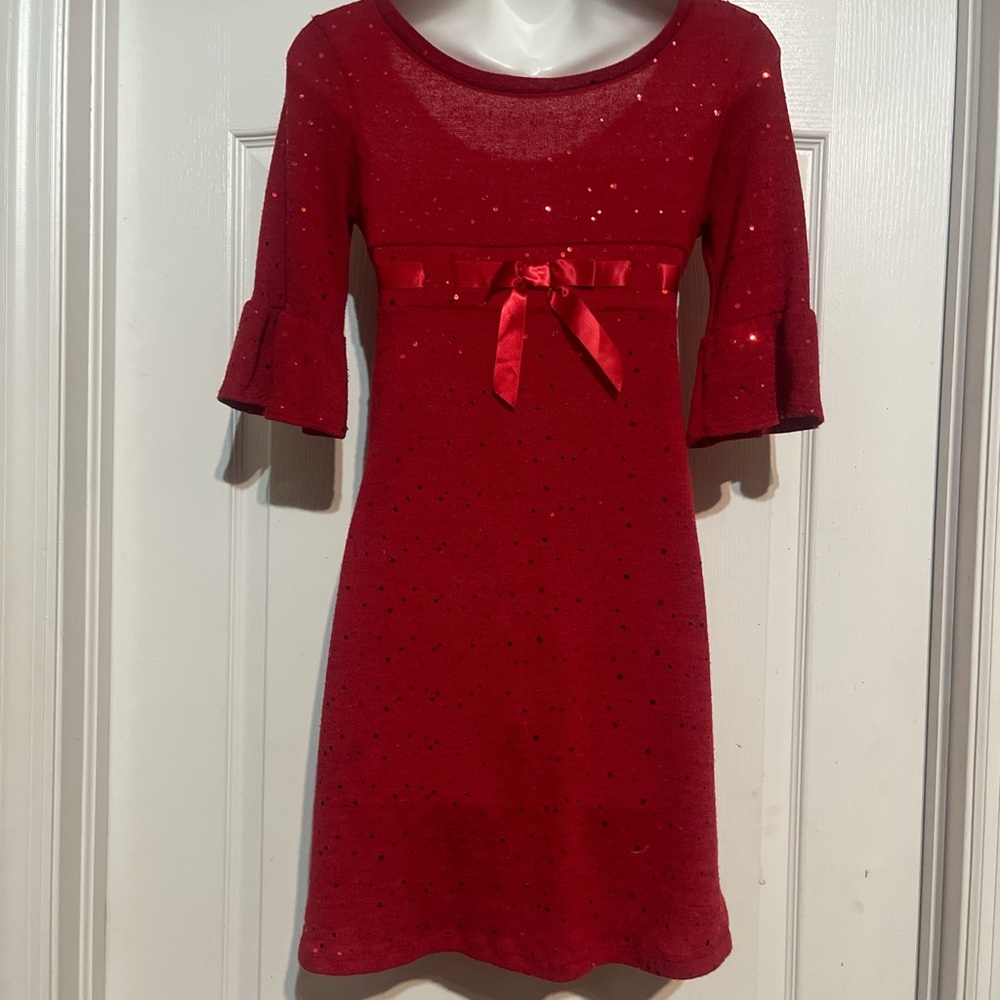 Elegant Red Girls Formal Dress, size 14, New